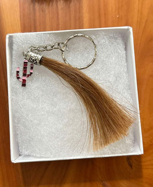 Horse hair keychain (sally)