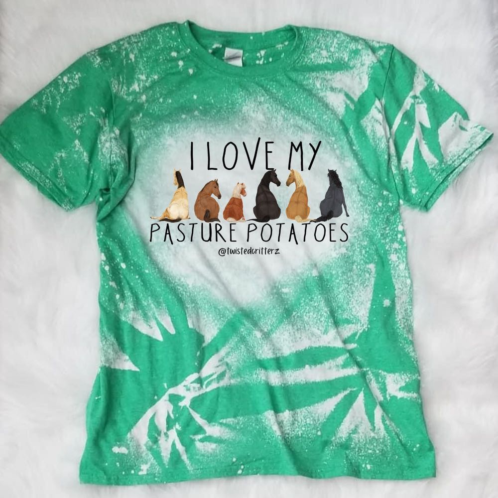 Bleached short sleeve pasture potato shirts